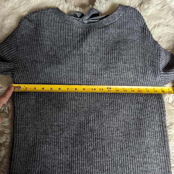 EUC J. Crew Open Tie Back Alpaca Blend Sweater Dress in Gray - Picture 10 of 16